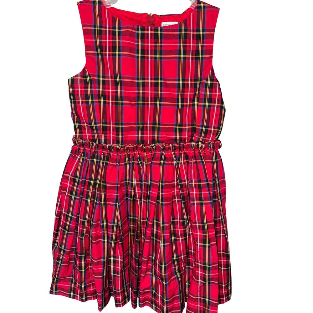 Crewcuts Girls' holiday tartan tank‎ dress Size 7 red blue black
